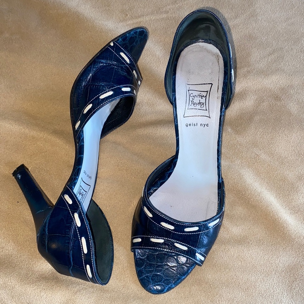 Cynthia Rowley leather d’orsay heels.